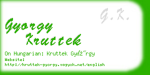 gyorgy kruttek business card